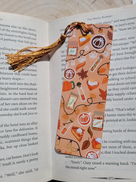 Pumpkin seasoning bookmark