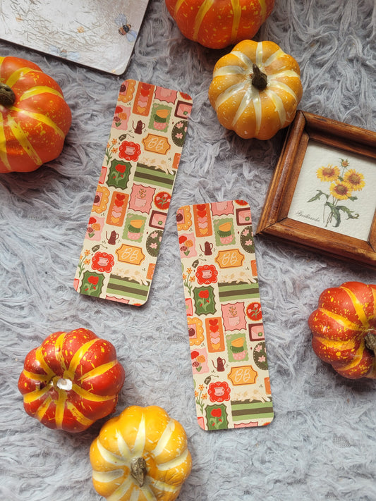 Autumn stamp bookmark